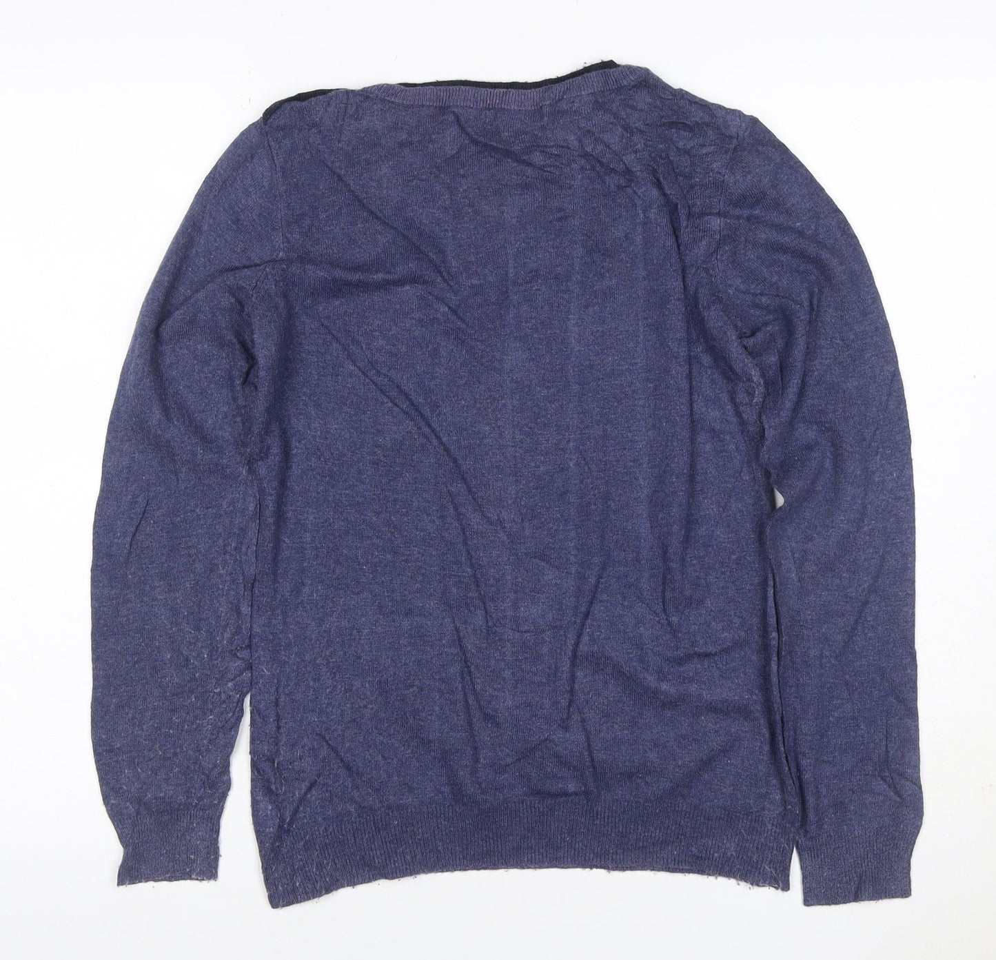 Boden Women’s Blue Cashmere Angora Blend Crew Neck Jumper UK 4