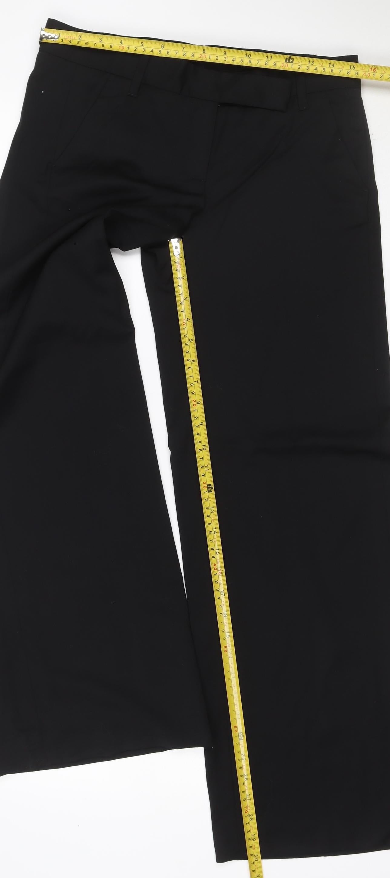 French Connection Women’s Black UK 10 Wool Tailored Straight Trousers