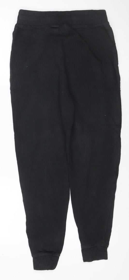Reebok Men’s Black S Cotton Fleece Jogger Sweatpants Logo