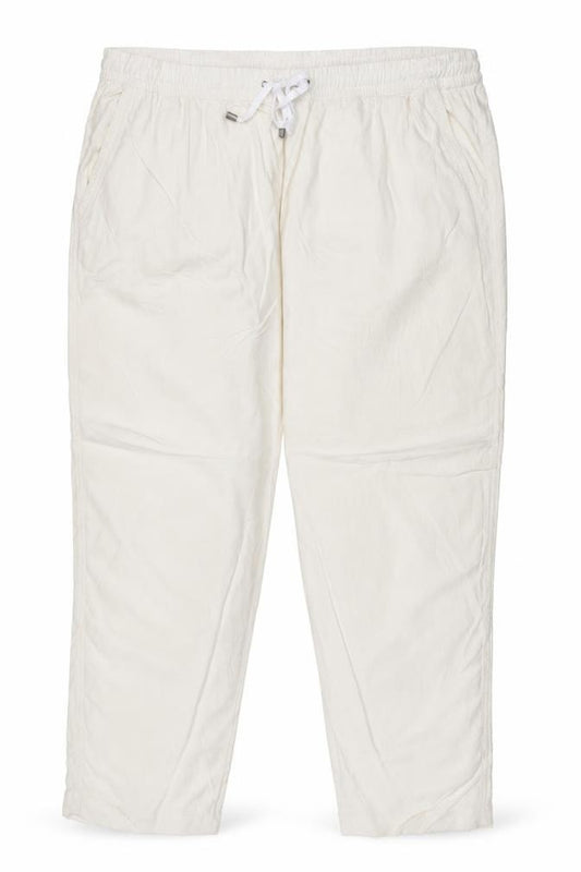 Marks & Spencer Women Ivory Size 22 Regular Cotton Drawstring Joggers