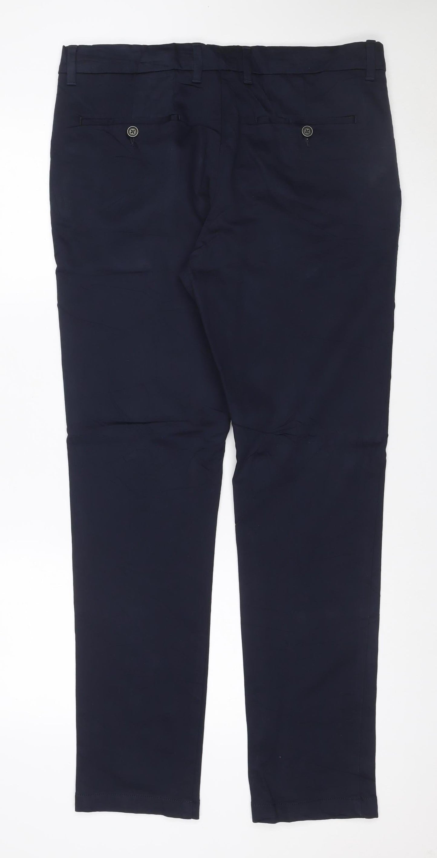 Marks and Spencer Autograph Men Blue 34/33 Slim Stretch Dress Trousers
