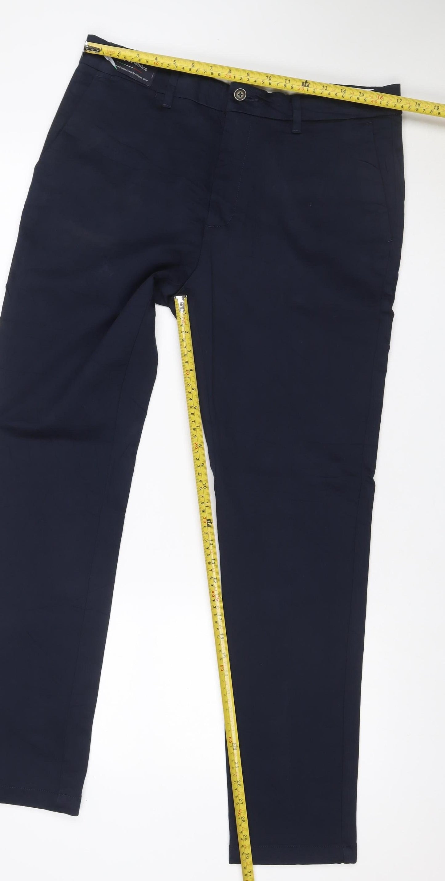 Marks and Spencer Autograph Men Blue 34/33 Slim Stretch Dress Trousers