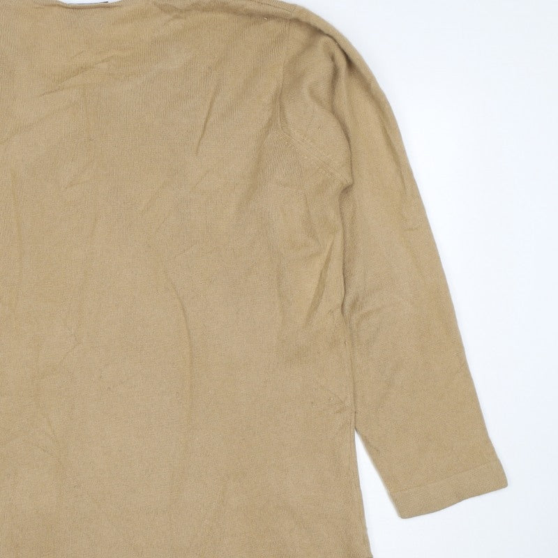 Dalkeith Women’s Beige UK 20 Scoop Neck Longline Tunic Jumper