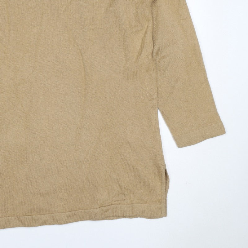 Dalkeith Women’s Beige UK 20 Scoop Neck Longline Tunic Jumper