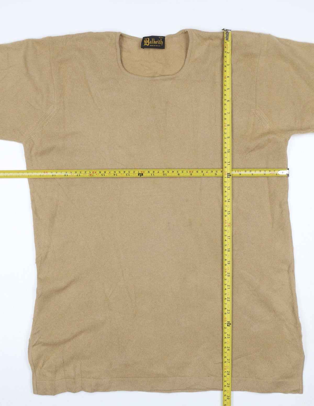 Dalkeith Women’s Beige UK 20 Scoop Neck Longline Tunic Jumper