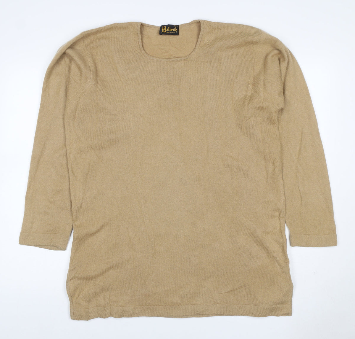 Dalkeith Women’s Beige UK 20 Scoop Neck Longline Tunic Jumper
