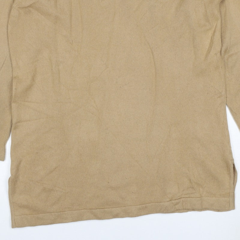 Dalkeith Women’s Beige UK 20 Scoop Neck Longline Tunic Jumper