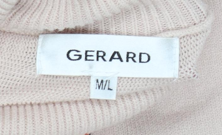 Gerard Women's Pink L Roll Neck Button Side Pullover Jumper