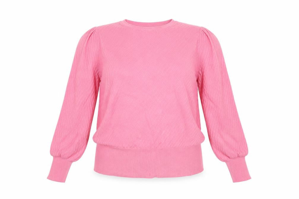 Marks and Spencer Women Pink Size 16 Balloon Sleeve Knit Jumper