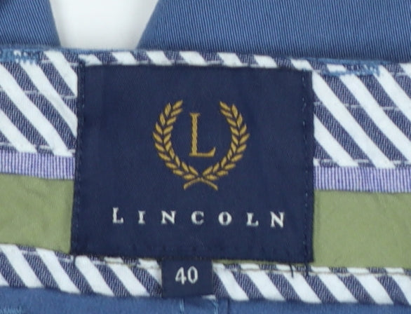 Lincoln Men’s Blue Chino Shorts Waist 40in Cotton Stretch Pockets