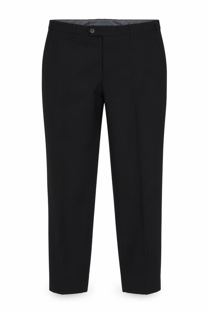 Marks and Spencer Men Black 36 31 Regular Straight Dress Trousers