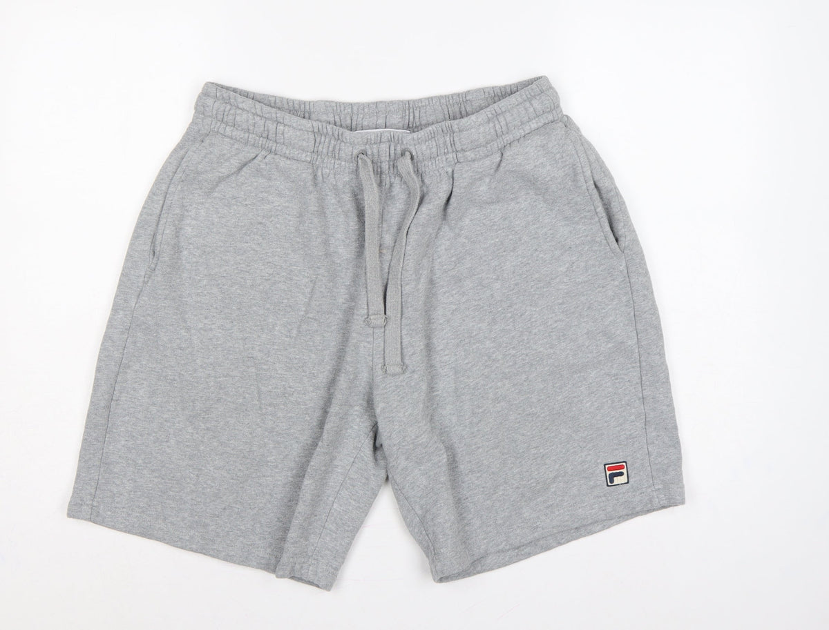 Fila Men’s Grey XL Sweat Shorts Drawstring Logo Sports Casual