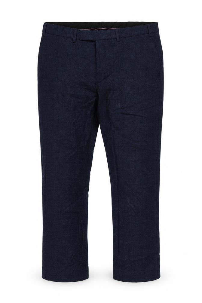 Marks & Spencer Luxury Men’s Navy 38 Short Wool Blend Tailored Dress Trousers