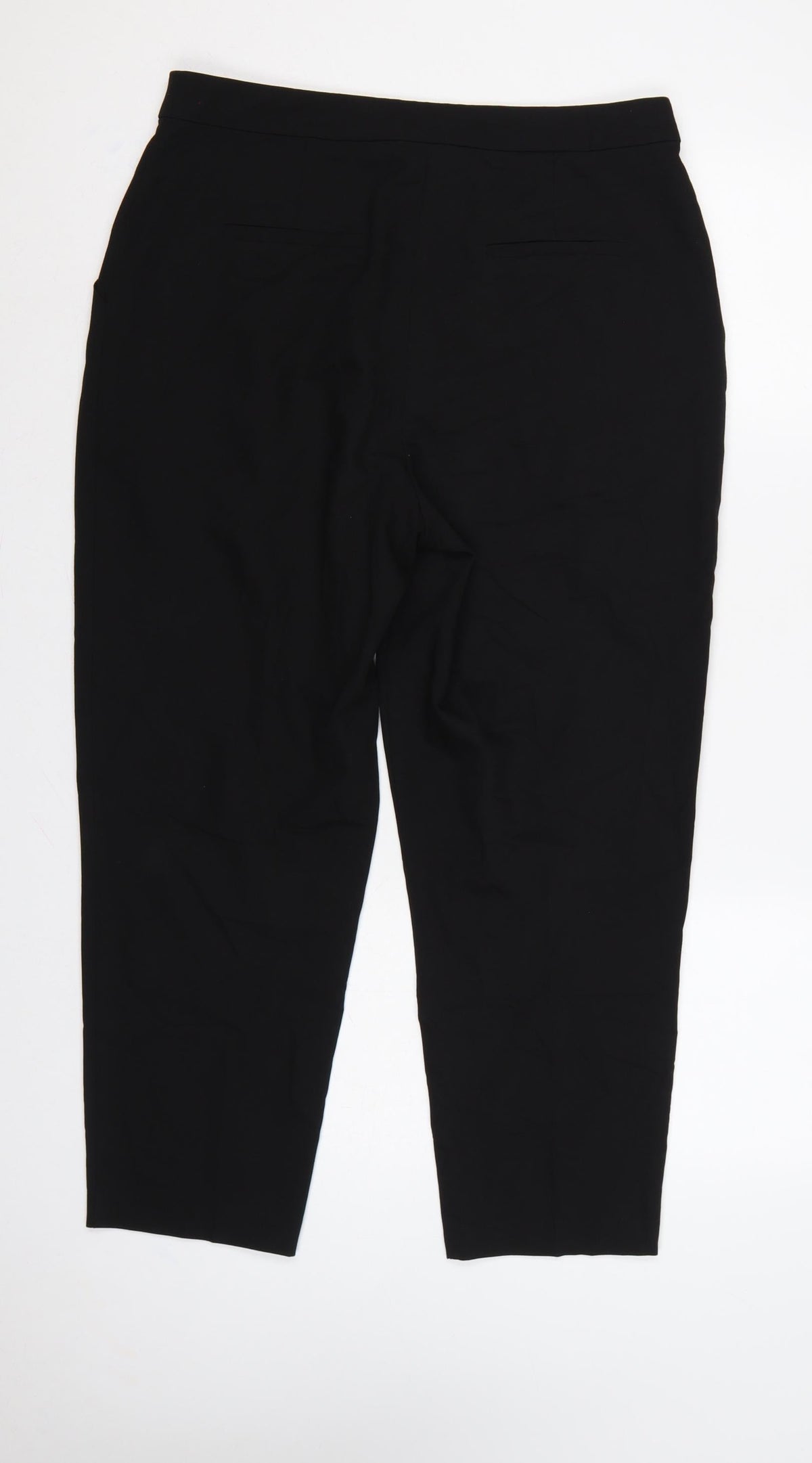 Topshop Women’s Black UK 14 High Rise Tailored Tapered Trousers
