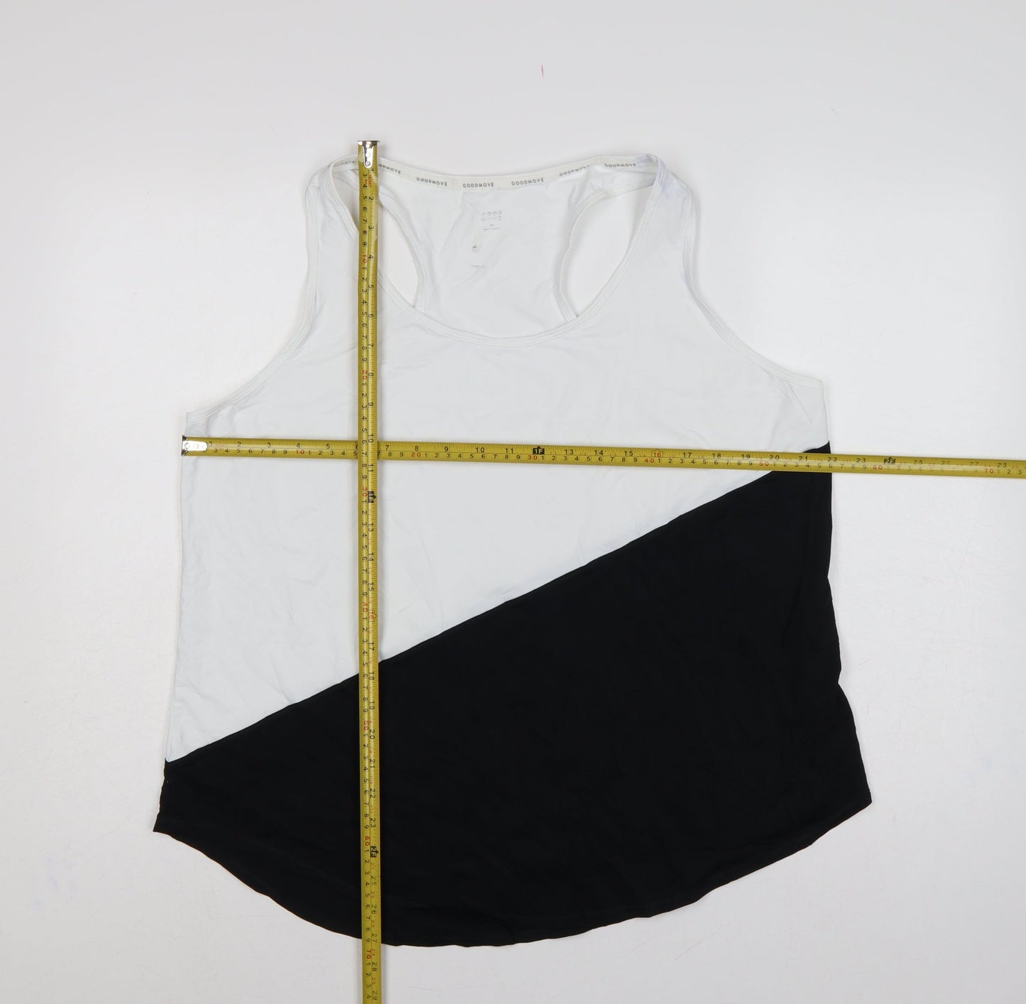 Marks and Spencer Women Black White Colourblock Racerback Tank Top UK 20
