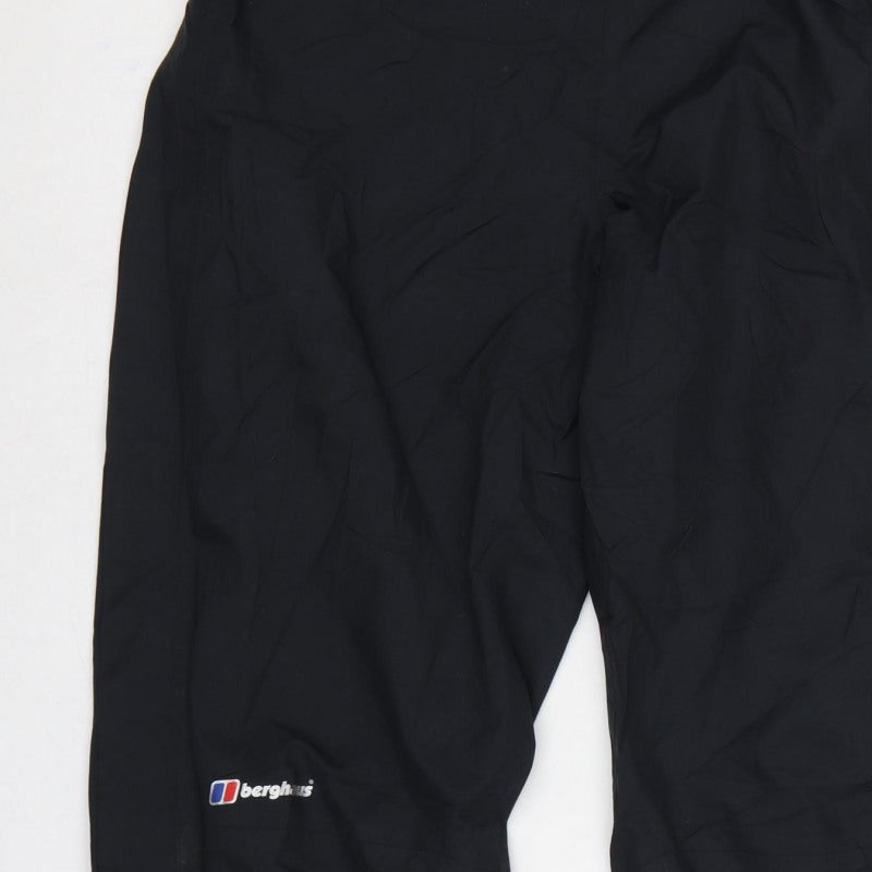 Berghaus Men Black XXL Snow Pants Elastic Waist Drawstring Trousers