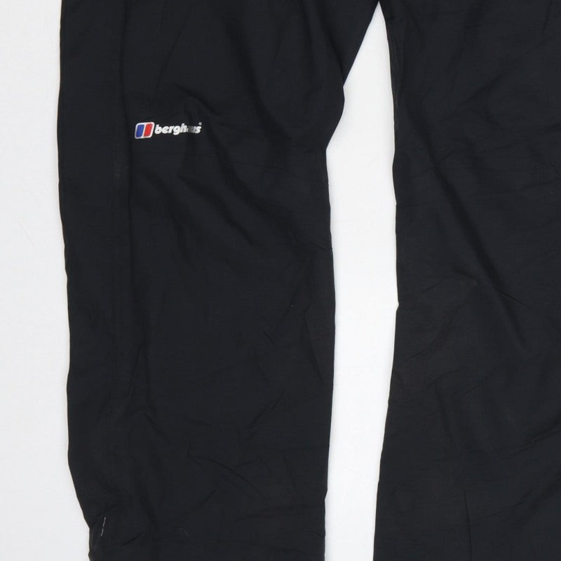 Berghaus Men Black XXL Snow Pants Elastic Waist Drawstring Trousers
