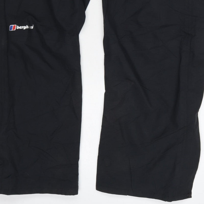 Berghaus Men Black XXL Snow Pants Elastic Waist Drawstring Trousers