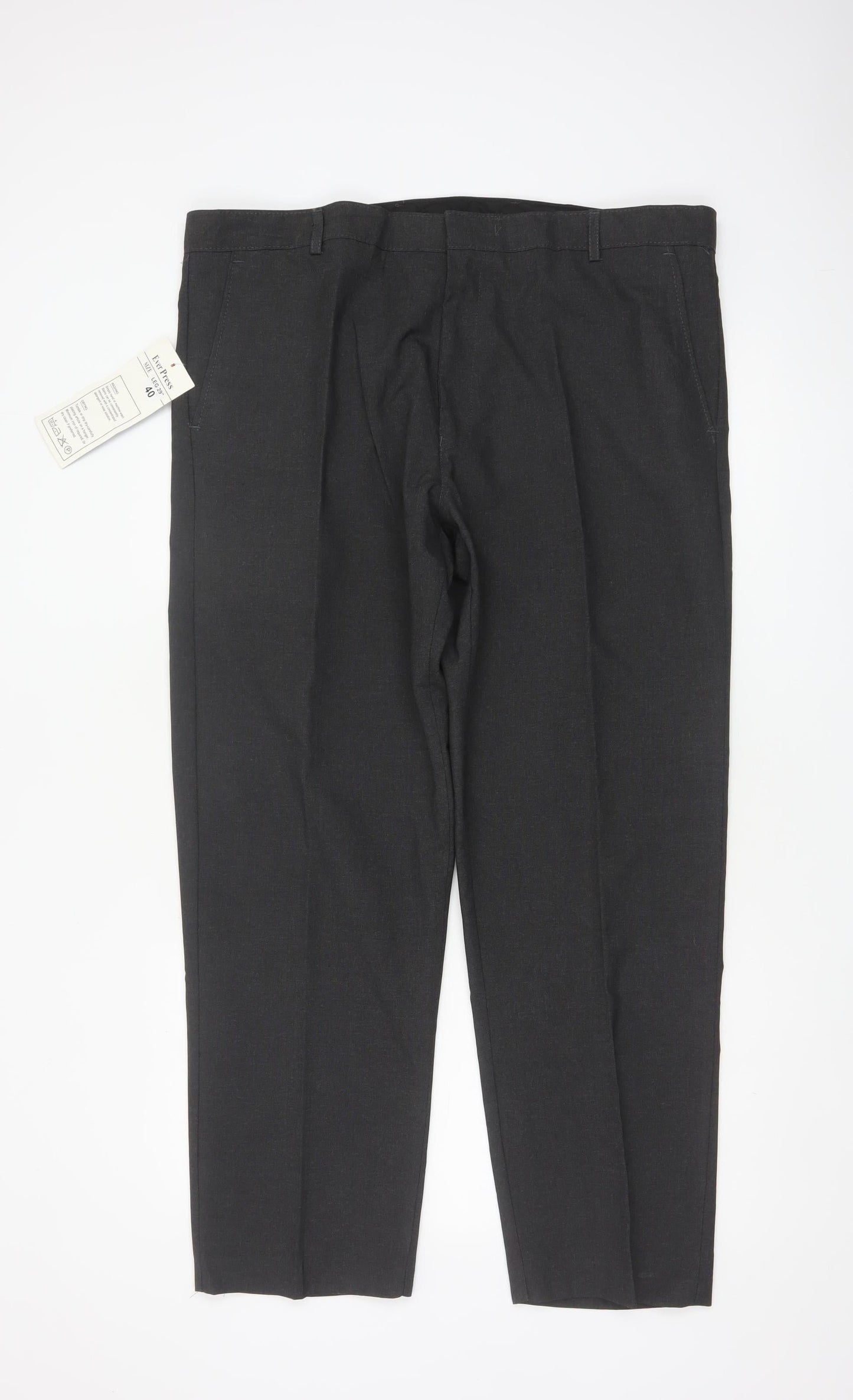 Ever Press Men’s Black Size 40 29in Leg Classic Dress Trousers NWT