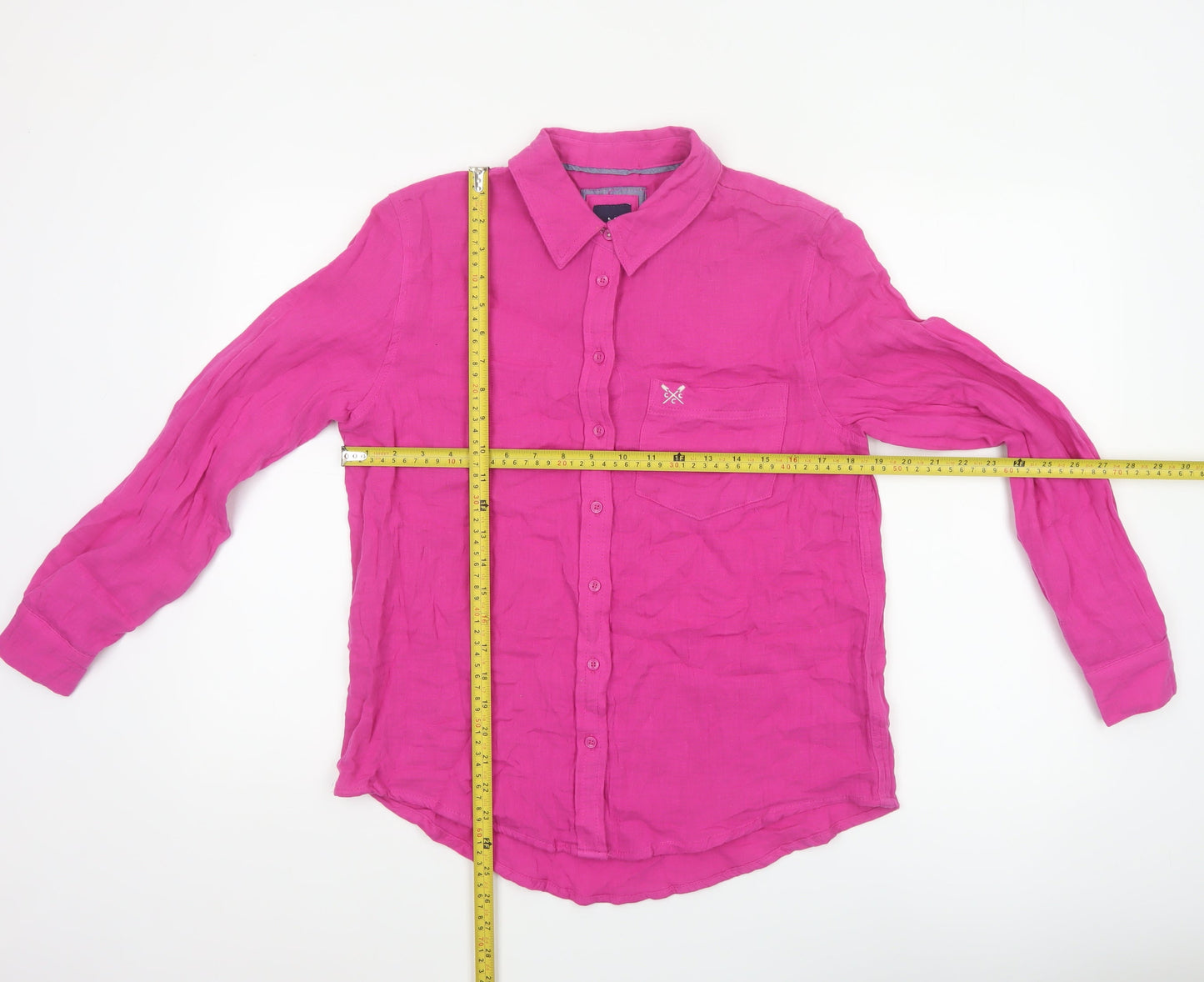 Crew Clothing Company Women’s Pink Size 8 Relaxed Fit Cotton Shirt