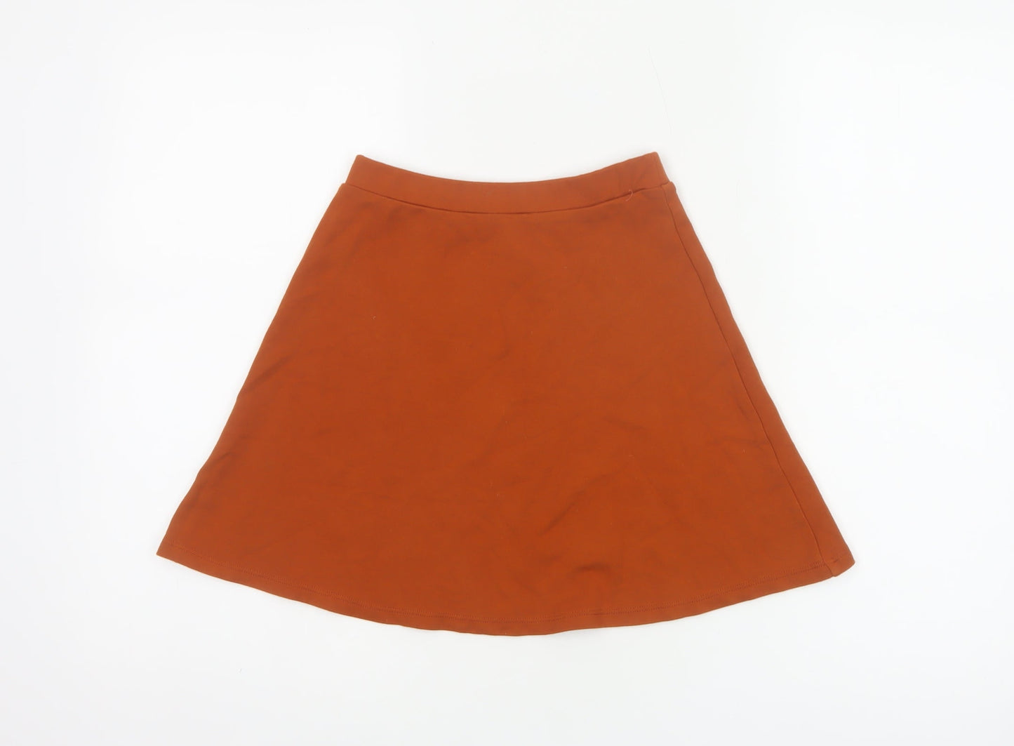 American Apparel Women Orange XS A-Line Mini Stretch Jersey Skirt