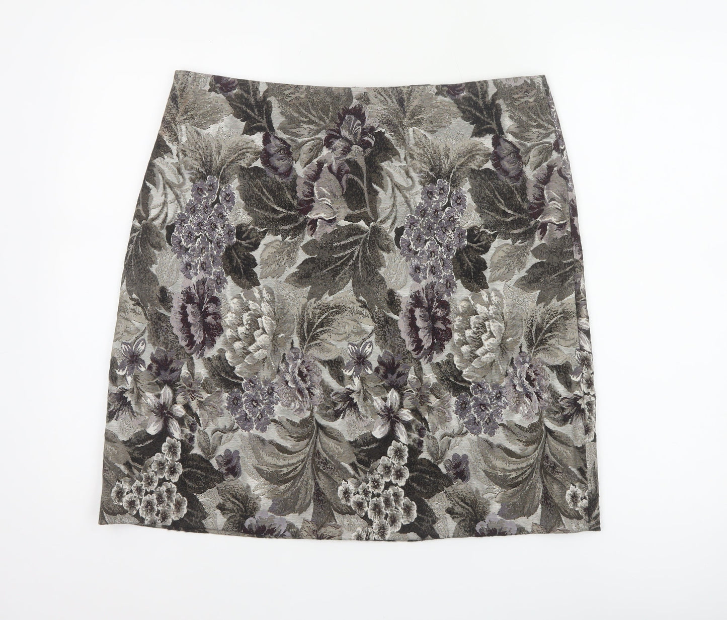 Marks & Spencer Women Multicoloured Floral Pencil Skirt UK 16 Long