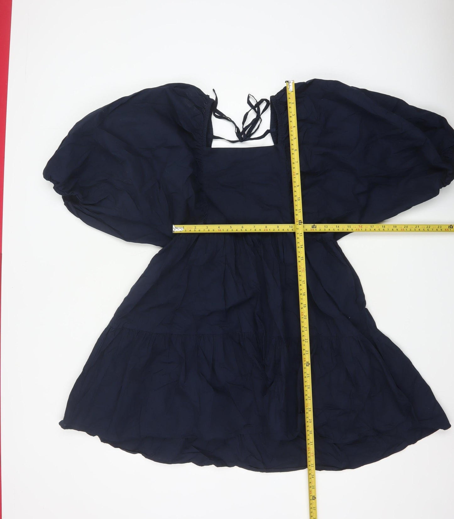 Nobodys Child Women Blue UK 8 Fit & Flare Puff Sleeve Cotton Dress