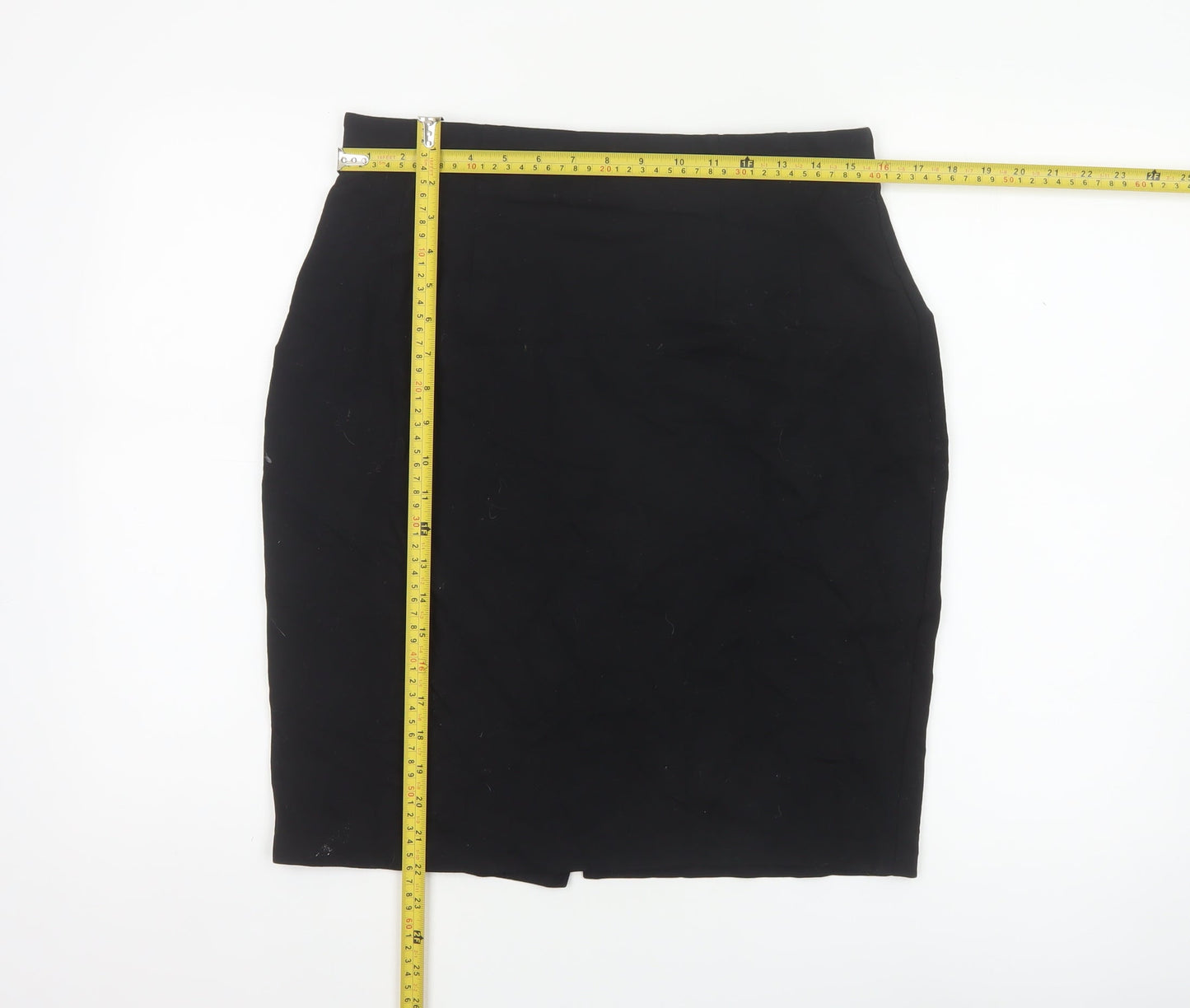Marks and Spencer Women Black UK 14 Pencil Knee Length Work Skirt