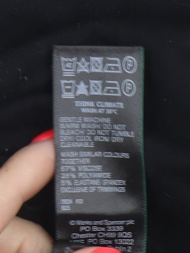 Marks and Spencer Women Black UK 14 Pencil Knee Length Work Skirt