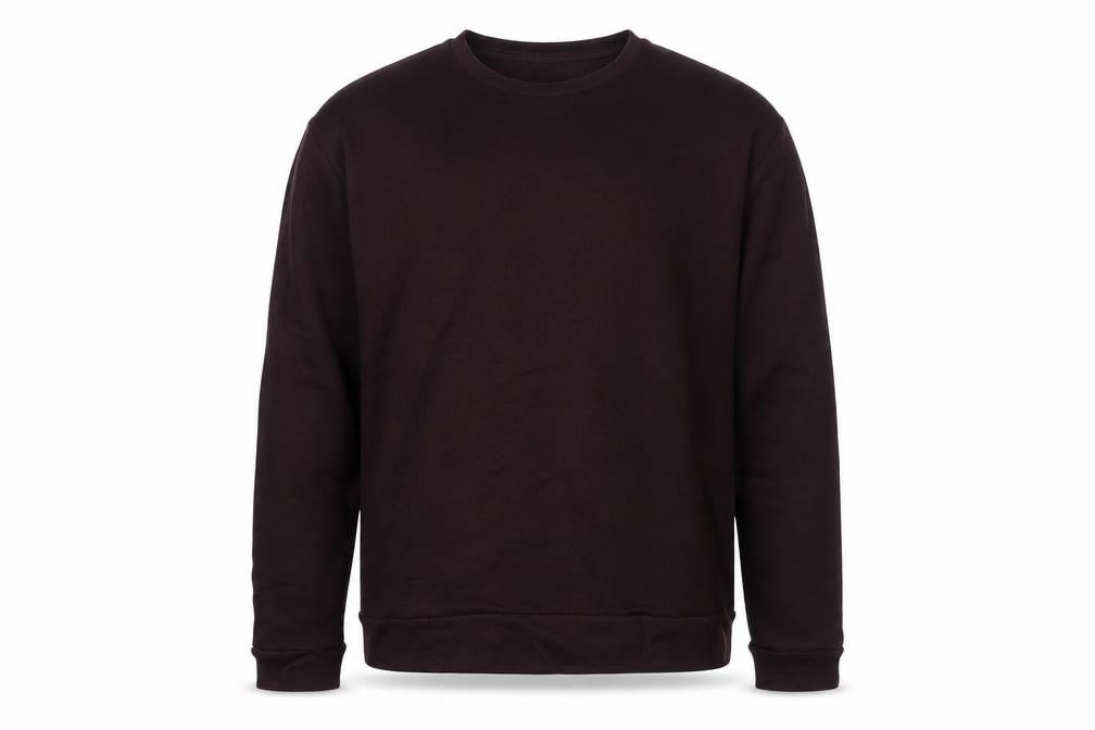 Front view of ASOS Men Brown L Pullover Crew Neck Cotton Sweatshirt