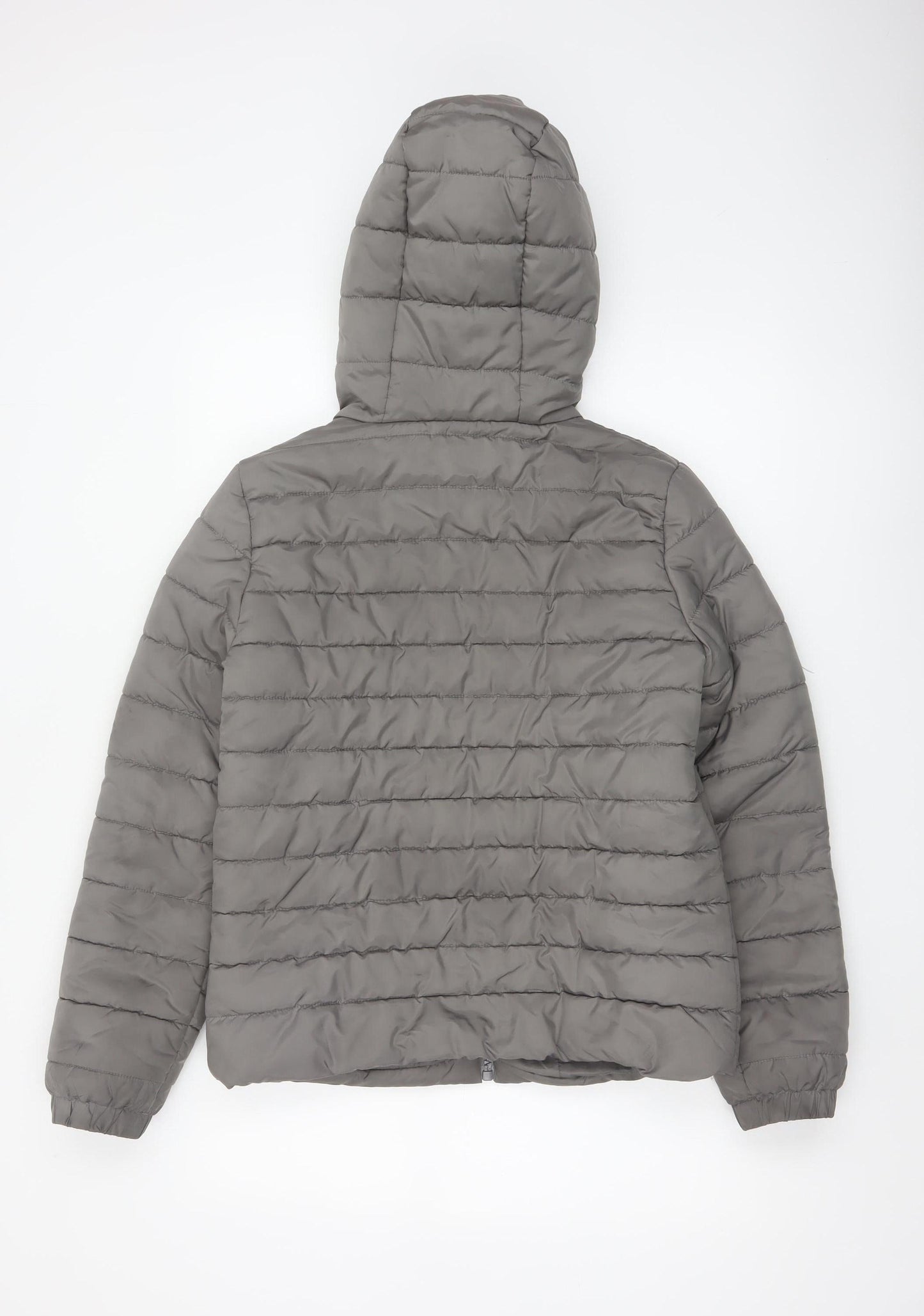 New Look Women’s Grey UK 10 Hooded Quilted Puffer Jacket