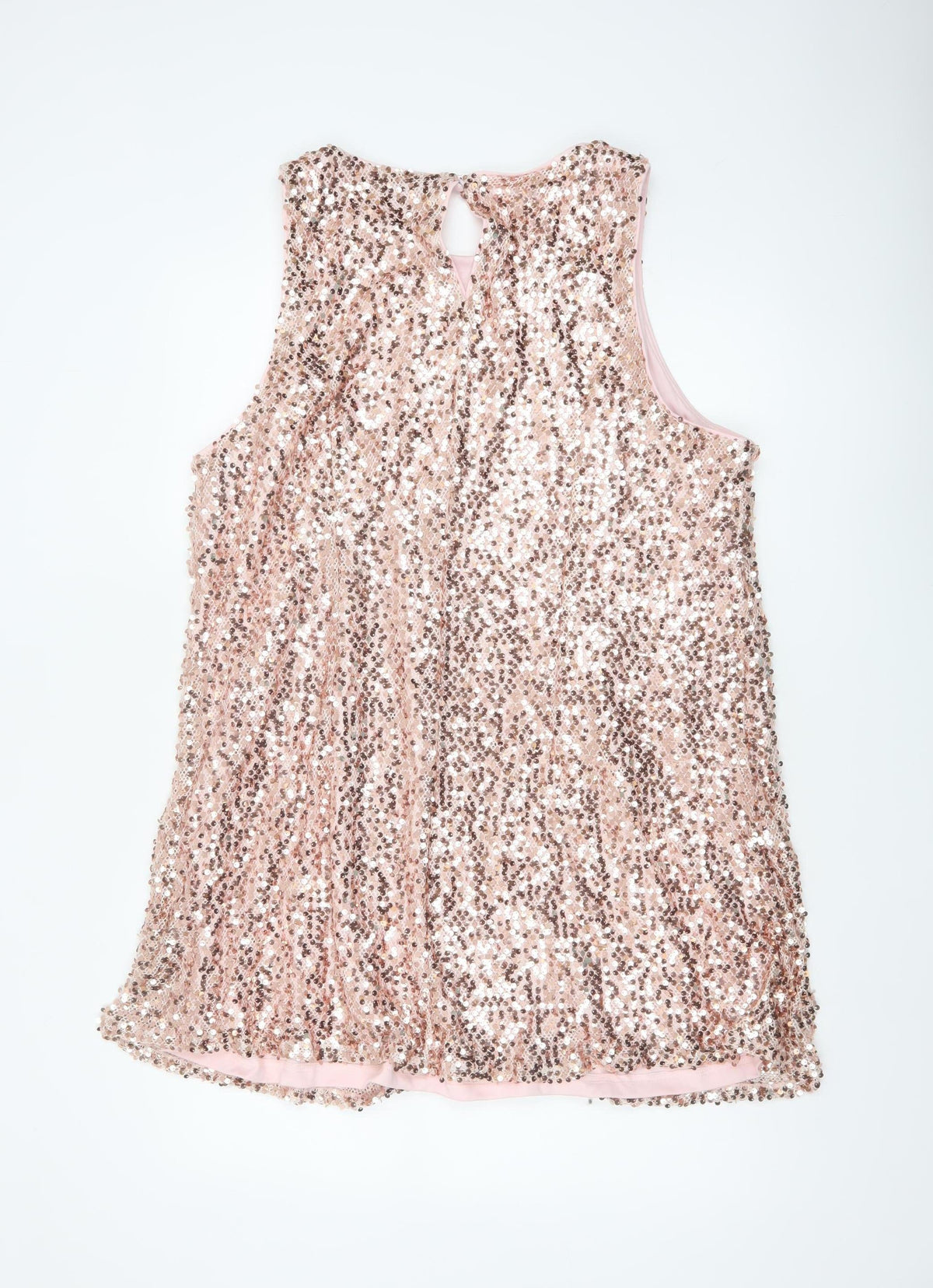 Marks and Spencer Women Pink UK 22 A-Line Sequin Party Dress