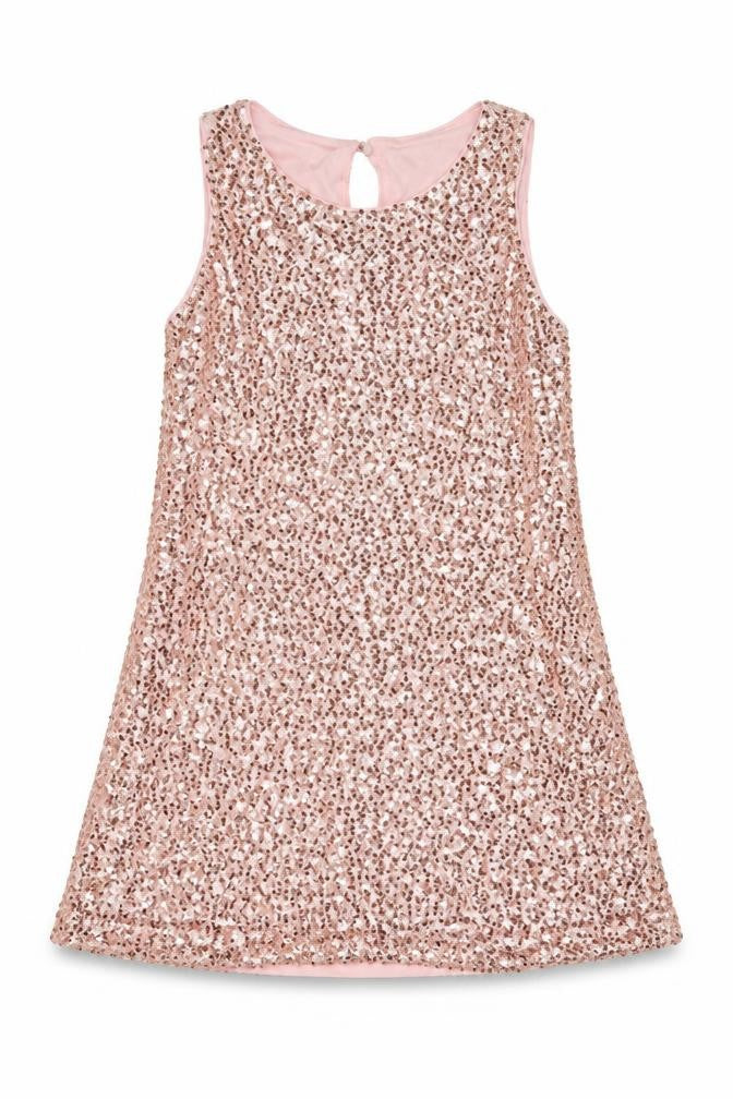 Marks and Spencer Women Pink UK 22 A-Line Sequin Party Dress