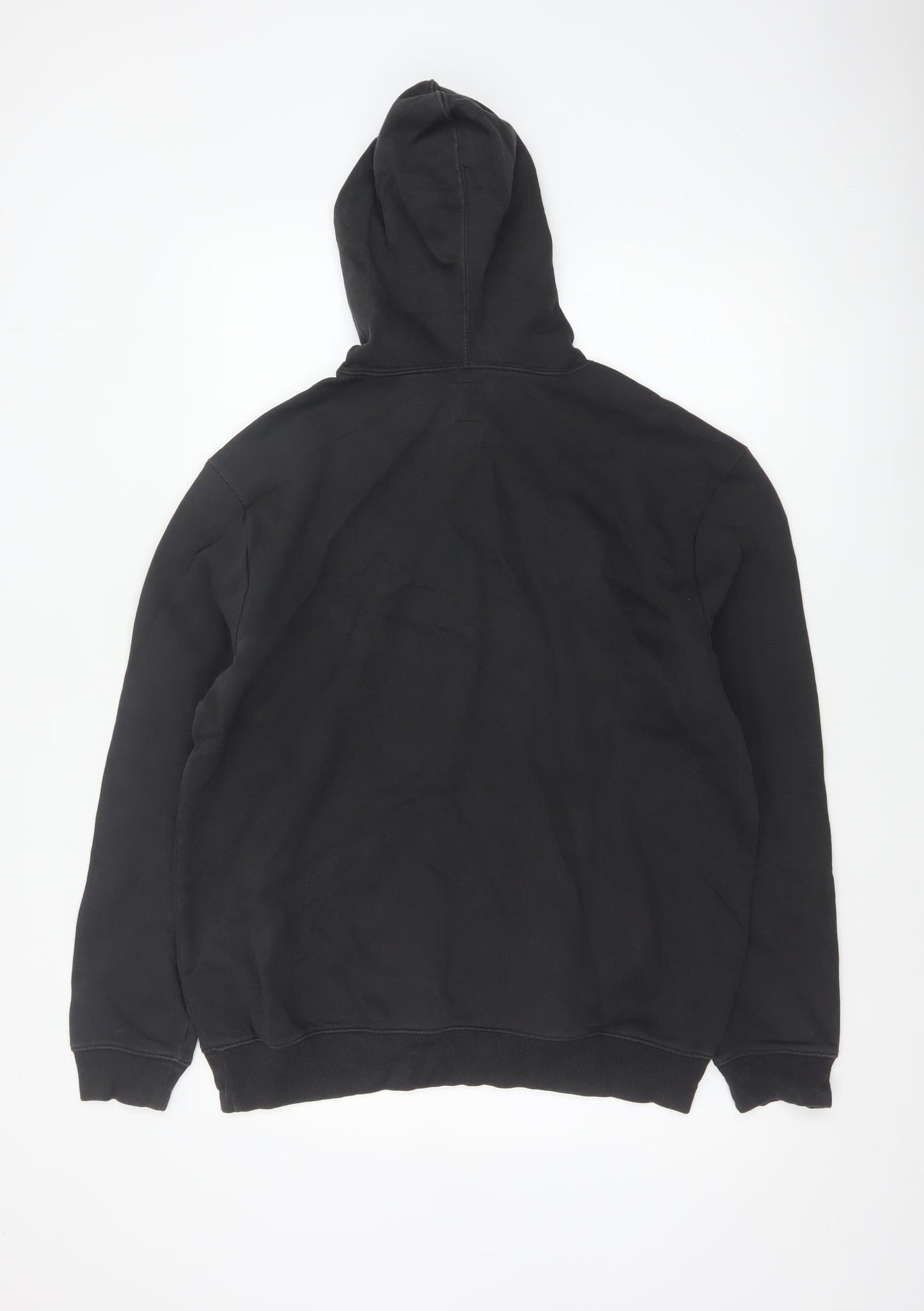 GAP Men’s Black Large Logo Pullover Hoodie Cotton Blend Fleece