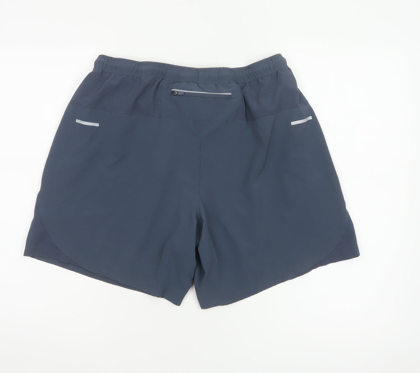 Dunnes Stores Men Grey L Athletic Running Shorts Drawstring Reflective