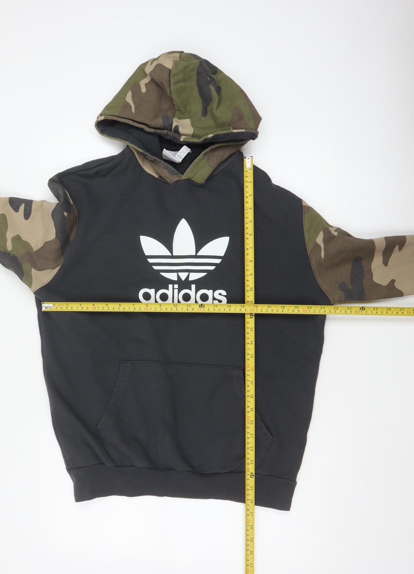 adidas Men’s Black Camo Logo Pullover Hoodie XL