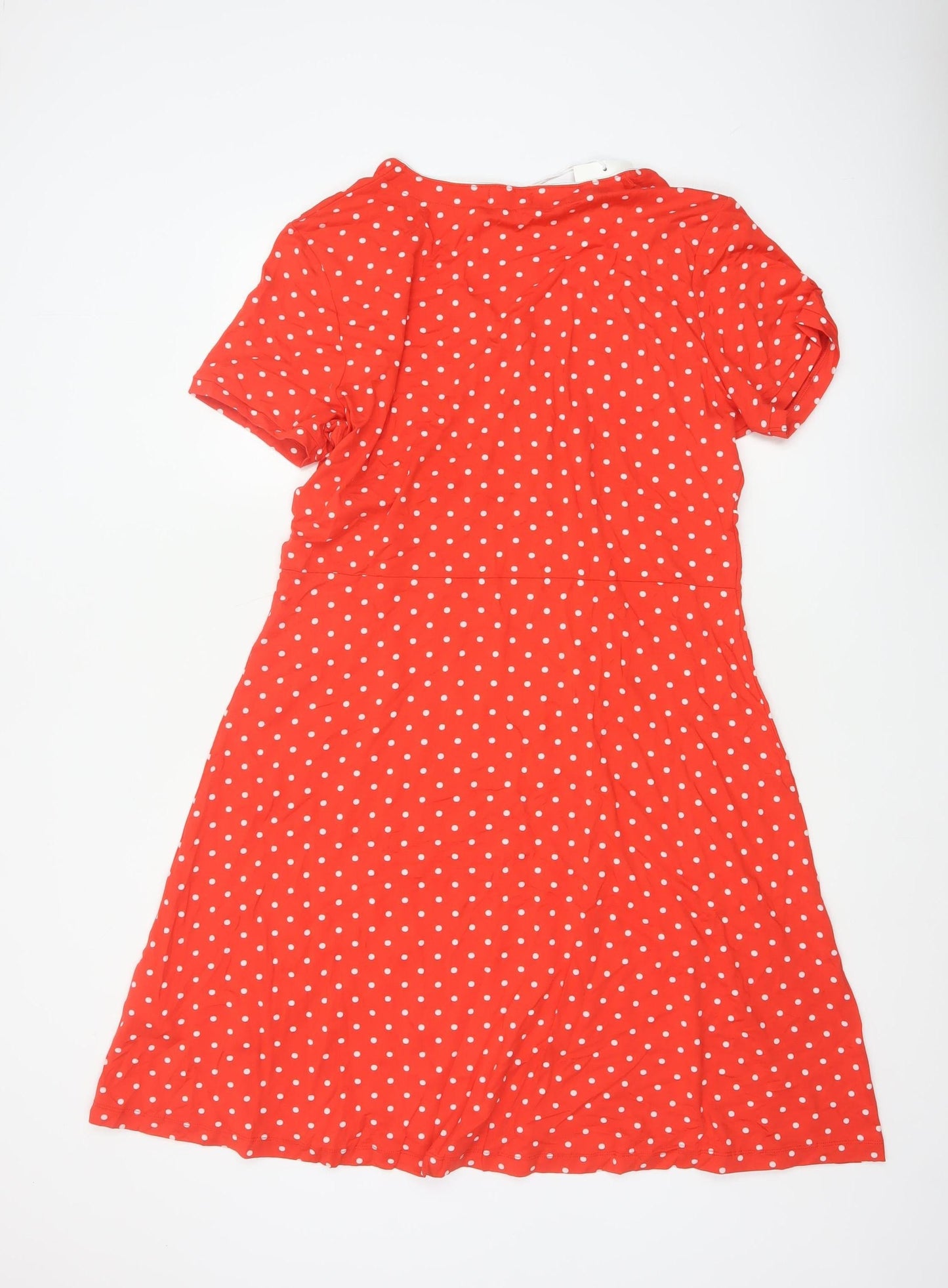 Joe Browns Women Red Polka Dot Fit & Flare Midi Dress UK 18
