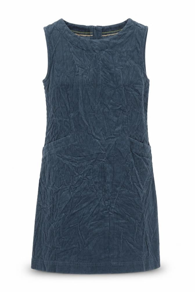 White Stuff Women Blue UK 14 Corduroy Shift Dress Sleeveless Pockets