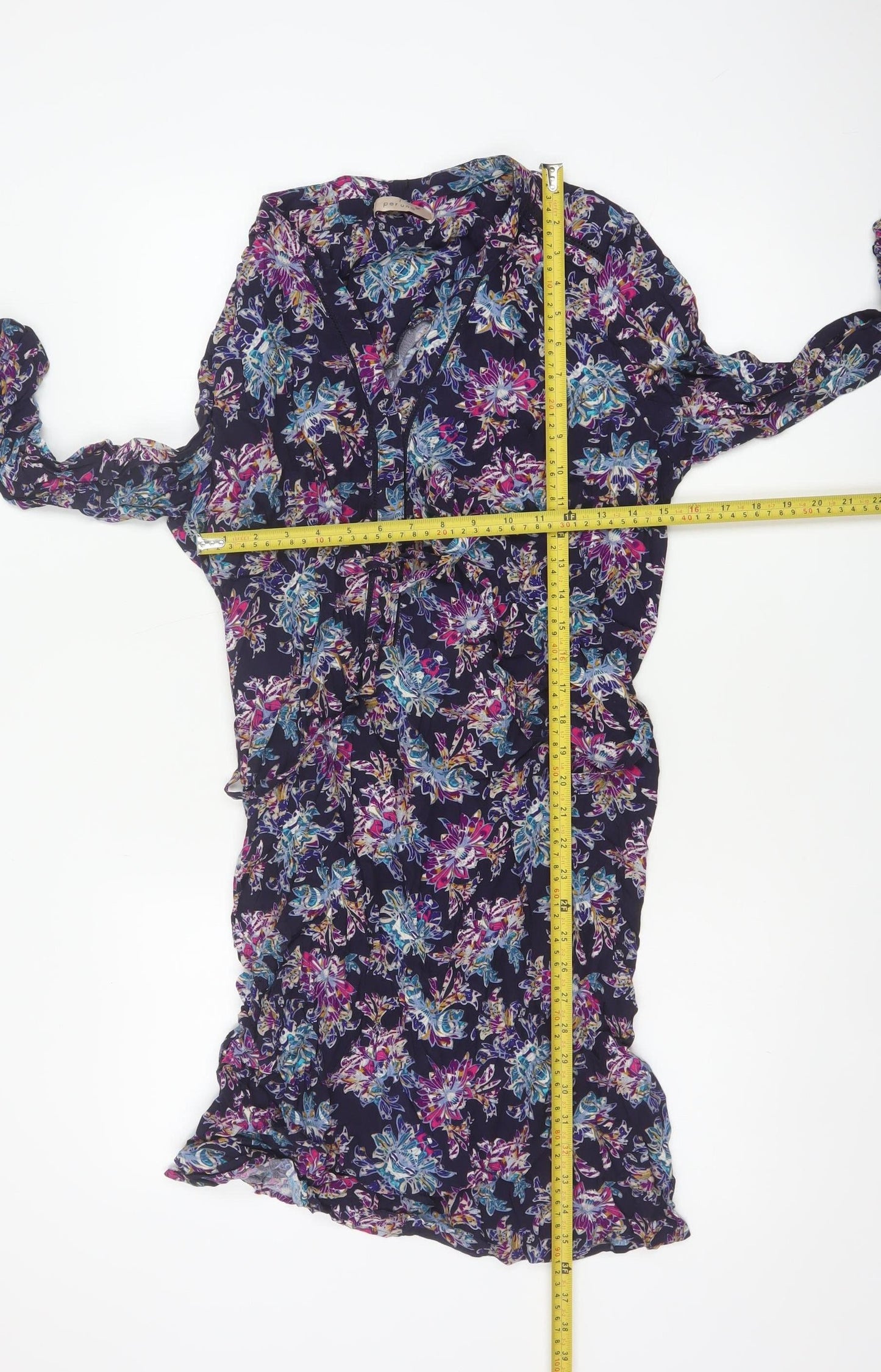 Marks and Spencer Women Multicoloured UK 14 Floral Midi Shirt Dress