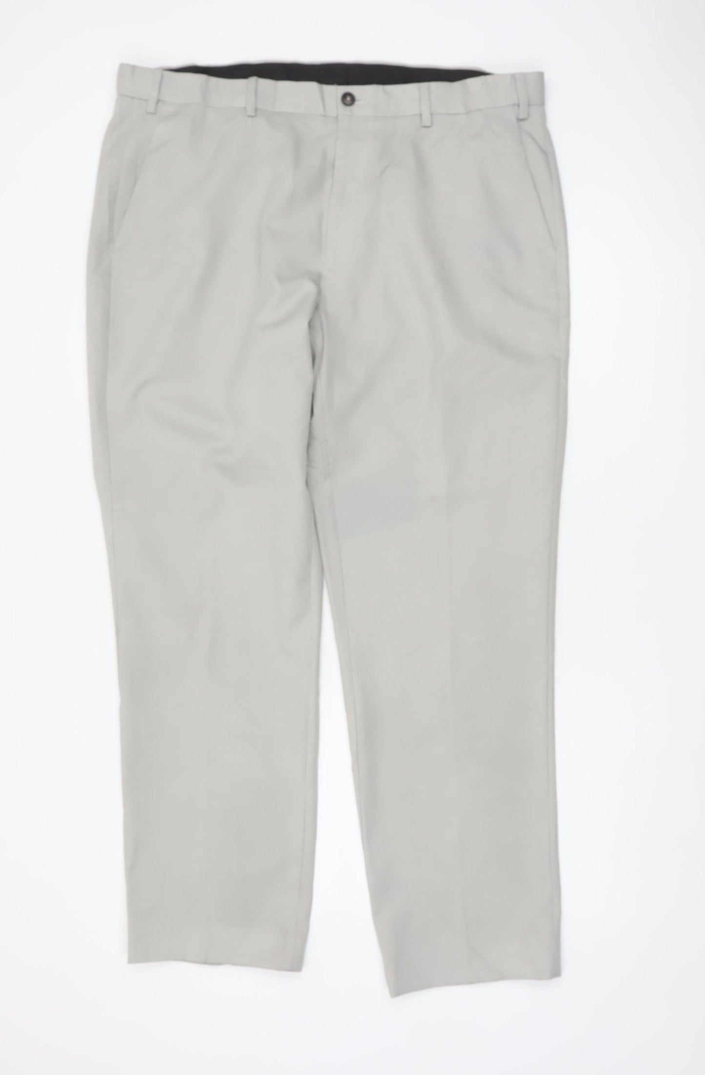 Marks & Spencer Men's Grey 40R Regular Fit Dress Trousers