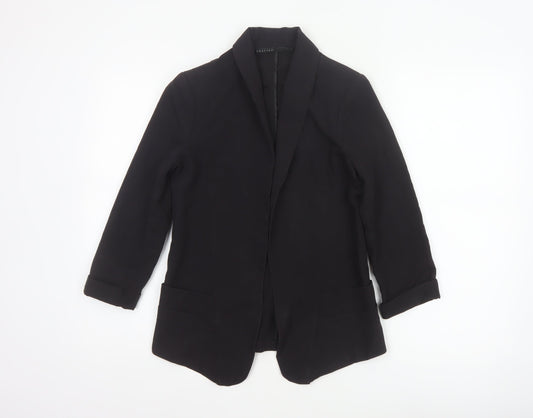 Crafted Women Black UK 6 Shawl Lapel Long Tuxedo Blazer