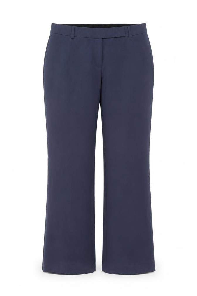 M&S Women’s Navy Blue UK 12 Straight Leg Stretch Work Trousers