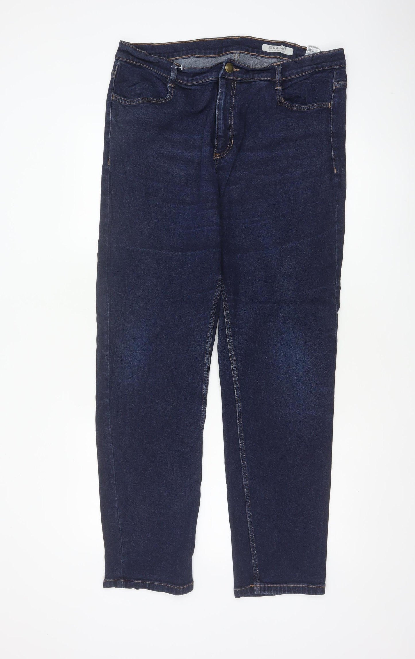 Marks and Spencer Women Blue UK 16 Straight Regular Stretch Jeans