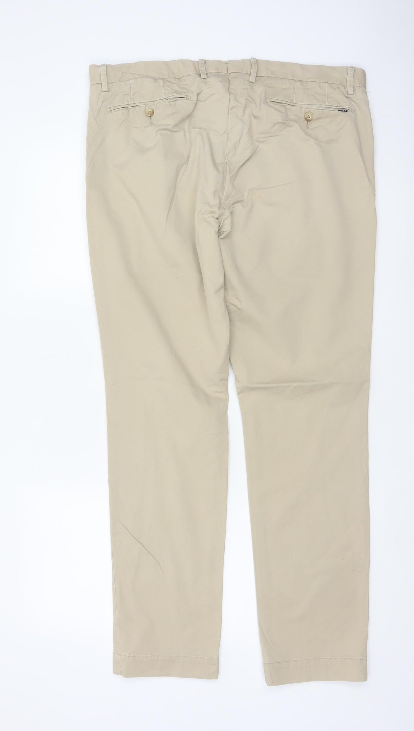 Polo Ralph Lauren Men’s Beige 36/32 Stretch Slim Fit Chino Trousers