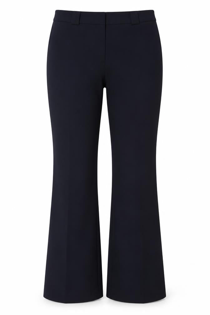 Marks & Spencer Women’s Navy Blue UK 12 Short Flared Tailored Trousers