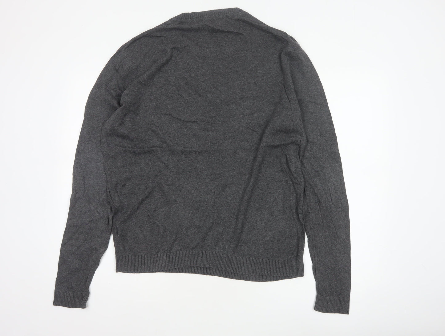 ASOS Men’s Grey L Cotton Blend Crew Neck Pullover Jumper