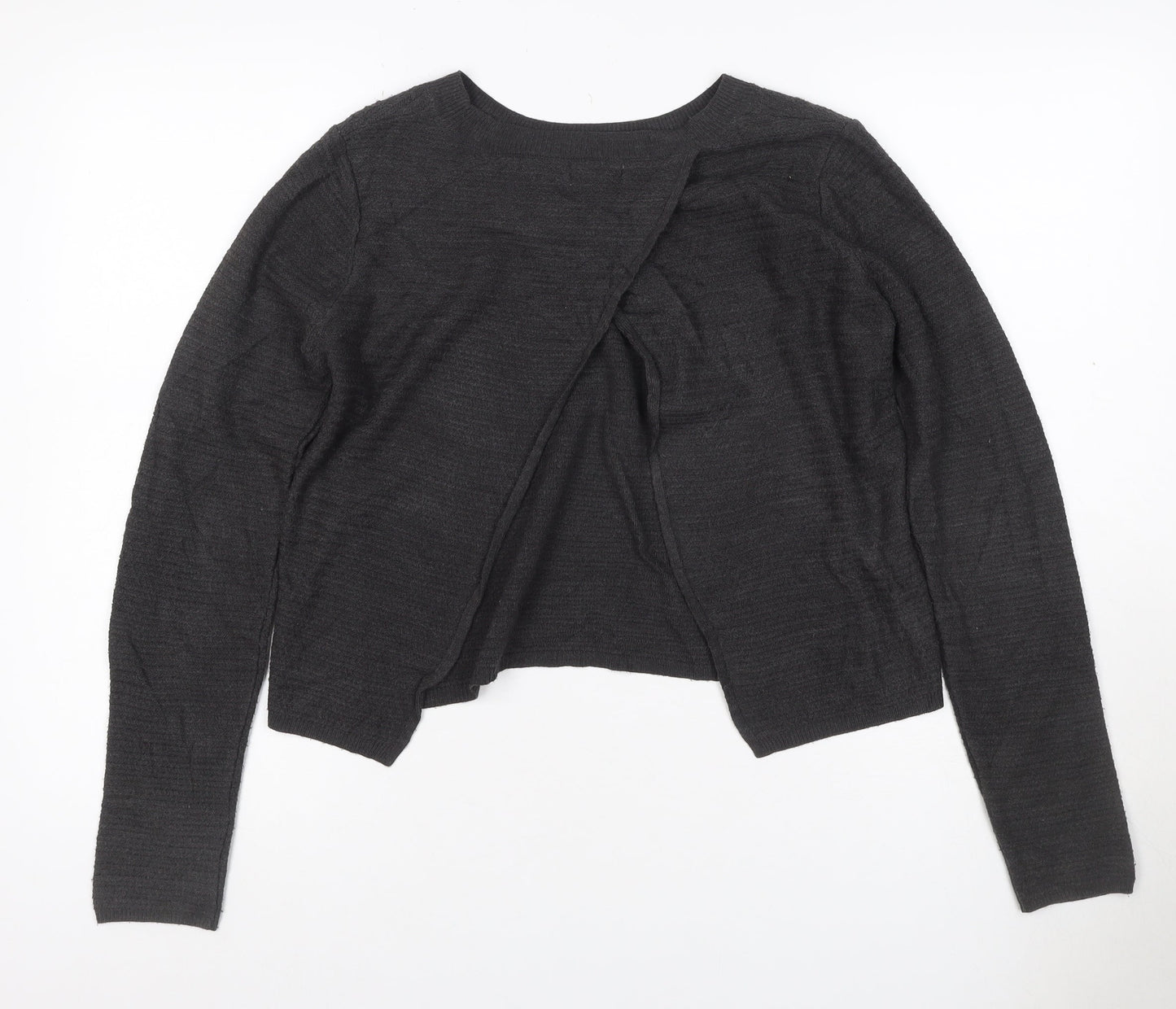 Fat Face Women’s Black UK 8 Wrap Knit Long Sleeve Jumper