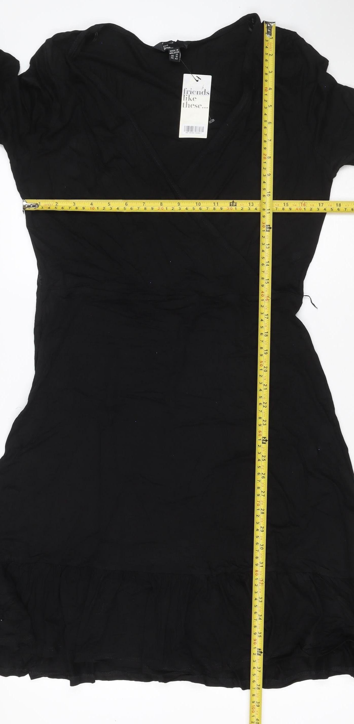 Friends Like These Women’s Black UK 14 Fit & Flare Knee Dress