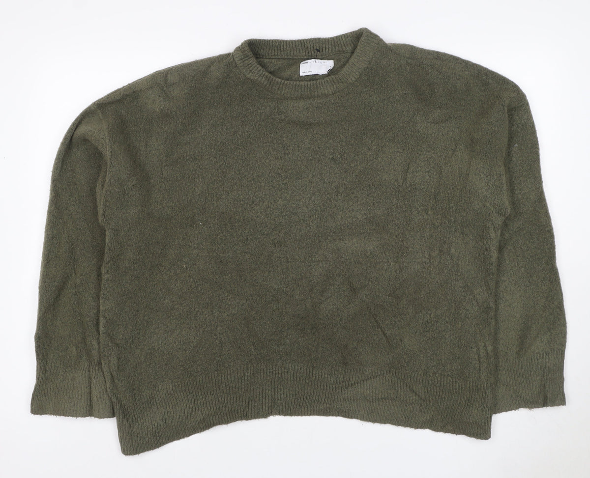 ASOS Design Women’s Green UK 12-14 Oversized Crew Neck Jumper