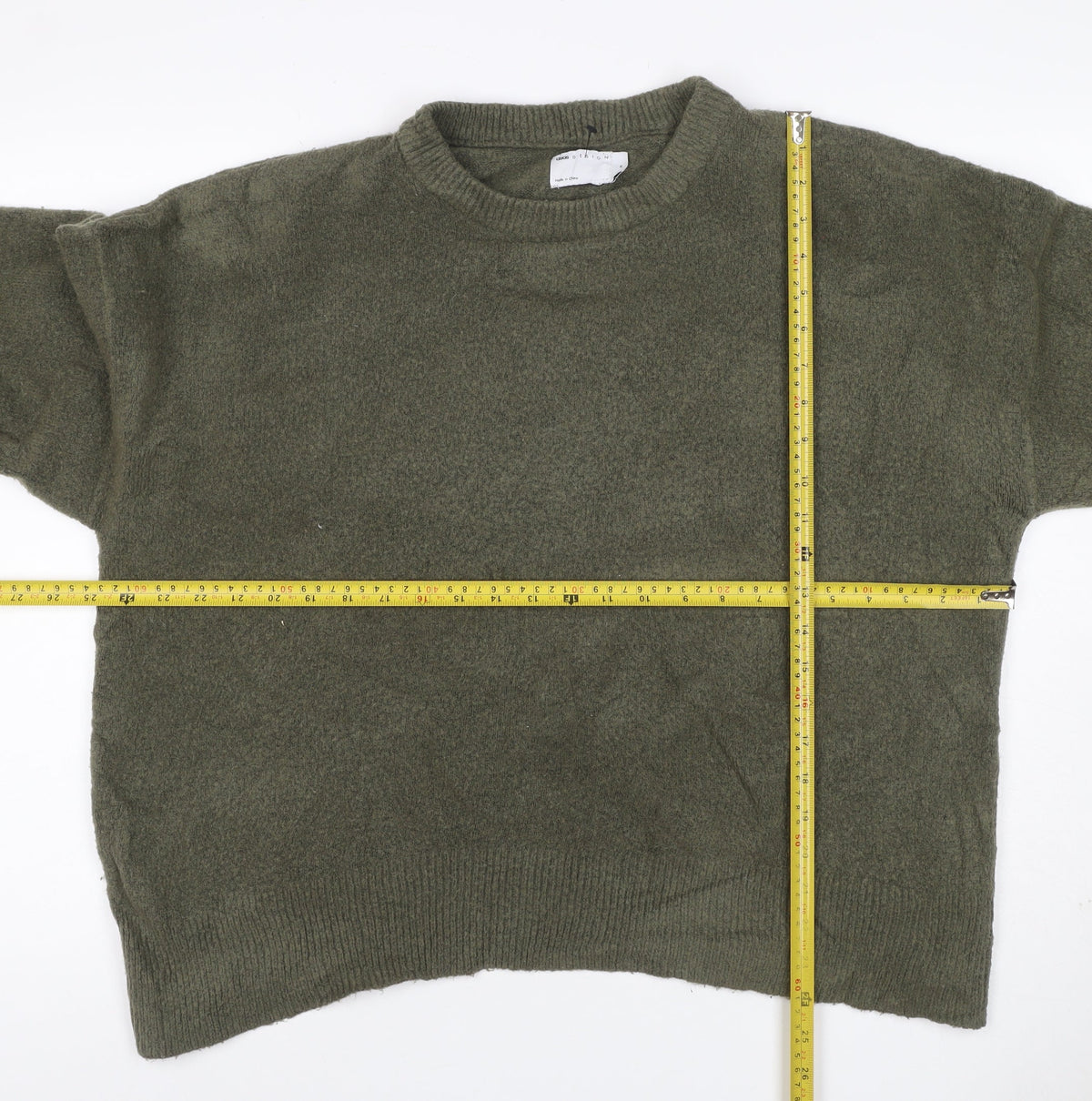 ASOS Design Women’s Green UK 12-14 Oversized Crew Neck Jumper